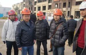 湖州市質(zhì)監(jiān)站、公共事業(yè)中心相關(guān)領(lǐng)導(dǎo)帶班參觀達(dá)昌府標(biāo)桿工地